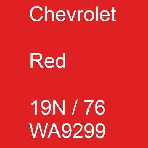 Chevrolet, Red, 19N / 76 WA9299.